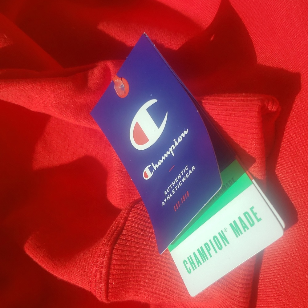 CHAMPION Men's Powerblend Fleece Hoodie, Size 3XL, Red, Originally $45.00 - Picture 4 of 6